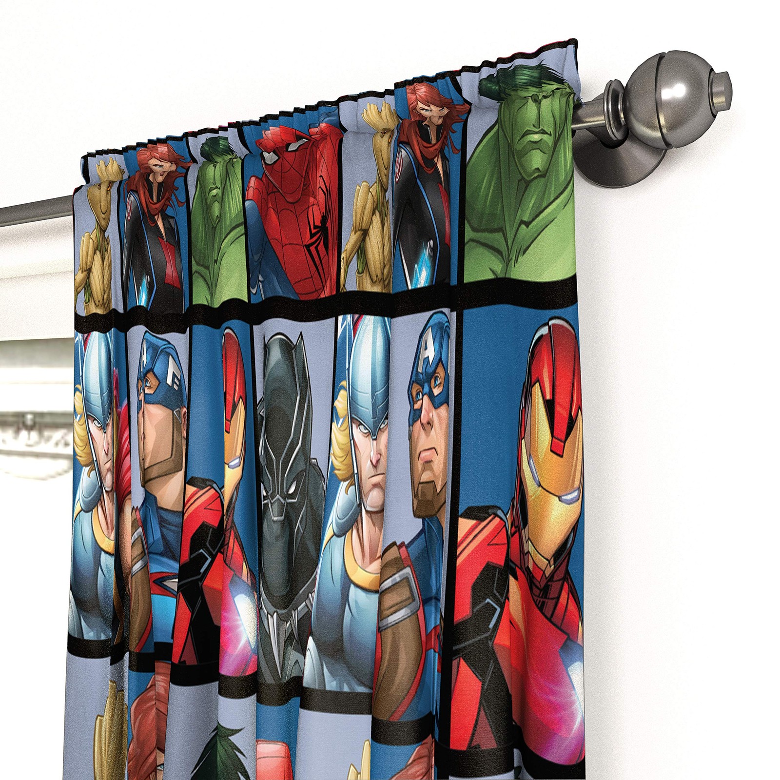 Marvel Avengers Team 63″ inch Drapes 4 Piece Set – Beautiful Room Décor & Eas…