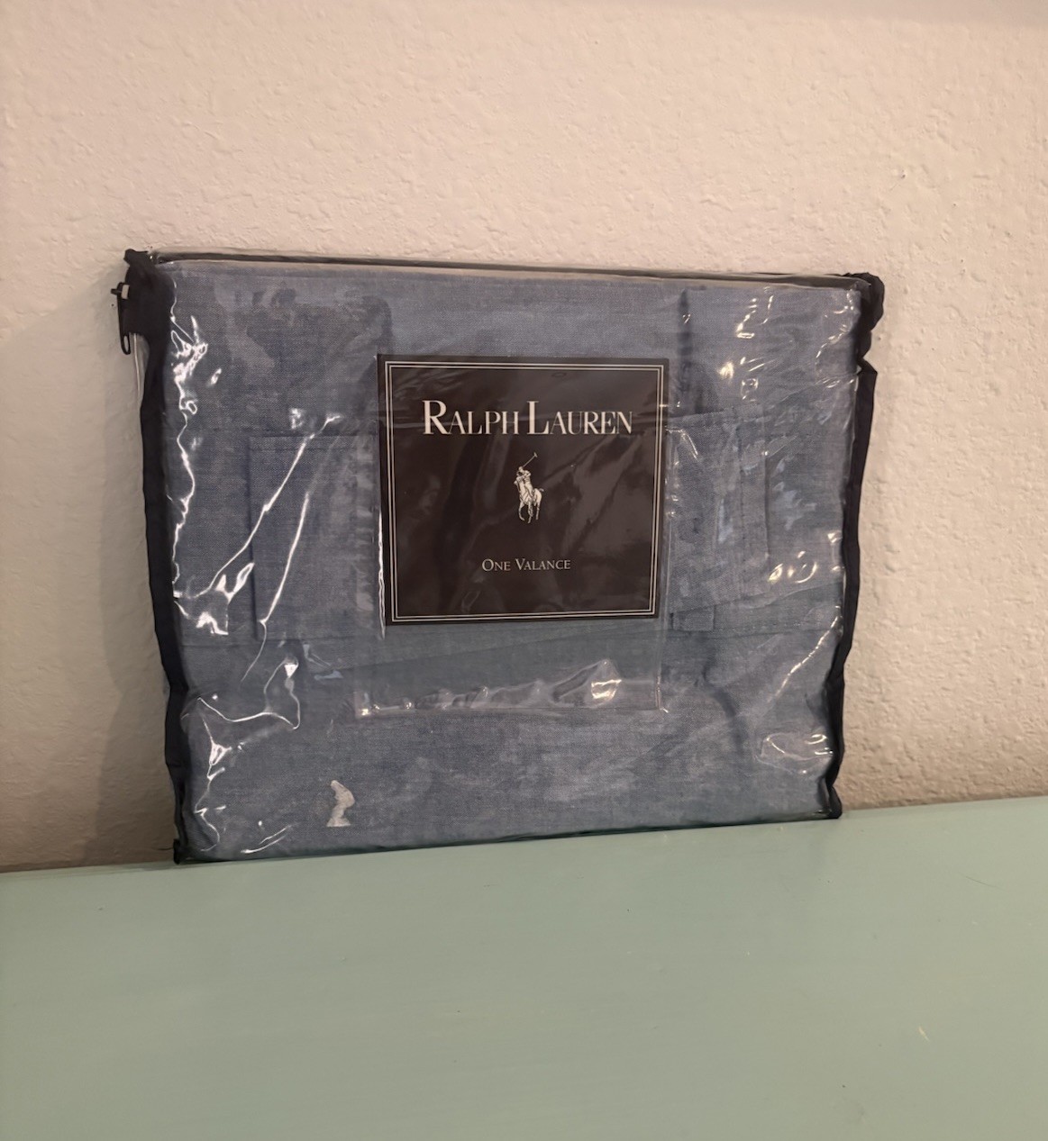 NOS Vintage RALPH LAUREN Chambray Blouson Valance 1995 COTTON