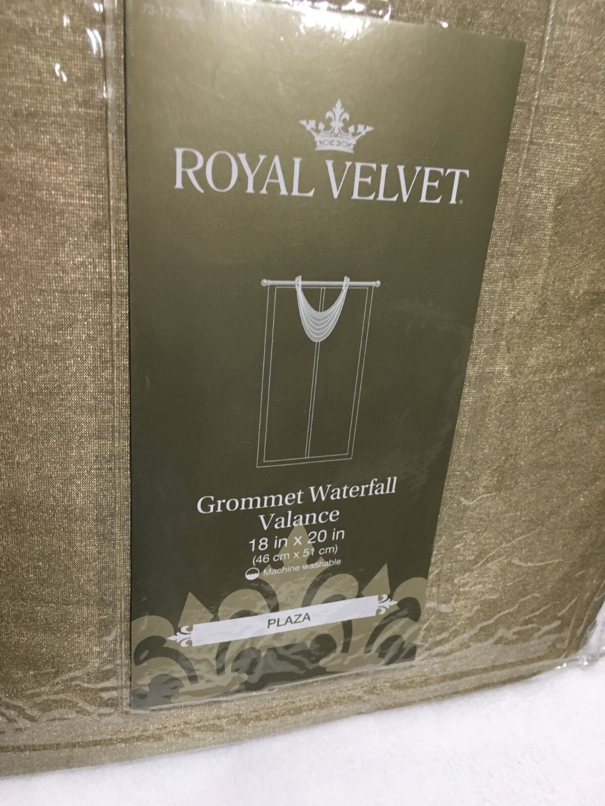 Royal Velvet Plaza Waterfall Grommet Valance 18×20″ Traditional Tan 4 Available