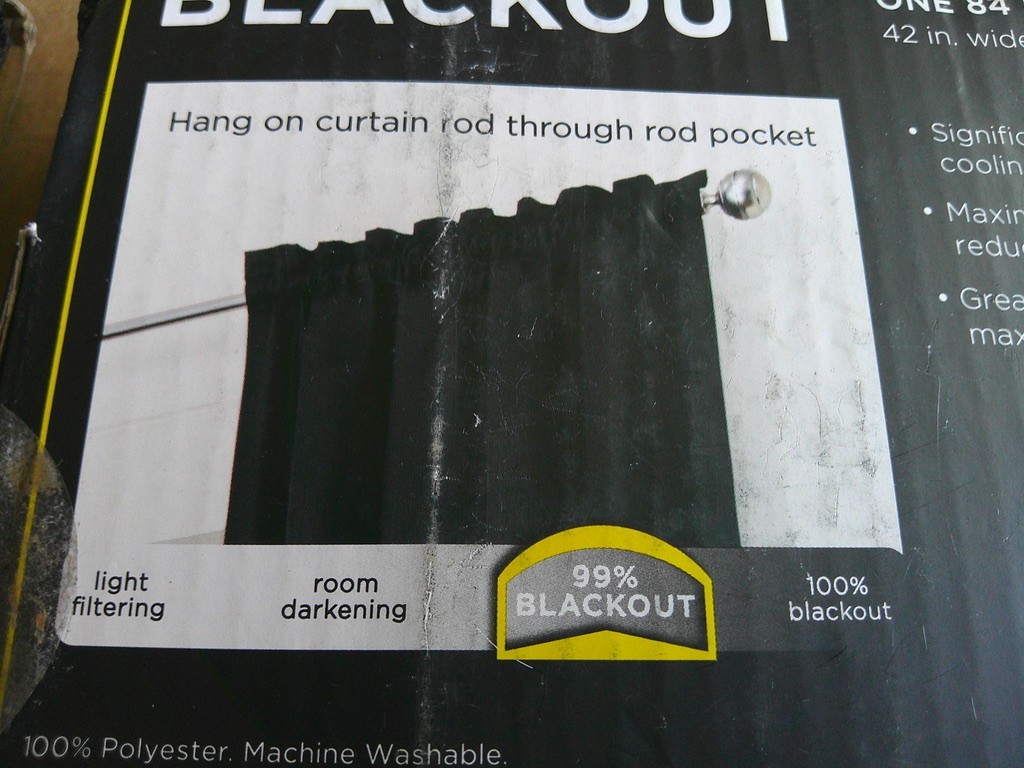 Eclipse Samara Solid Blackout Curtain Panels SET (42″ wide by 84″ long) NEW