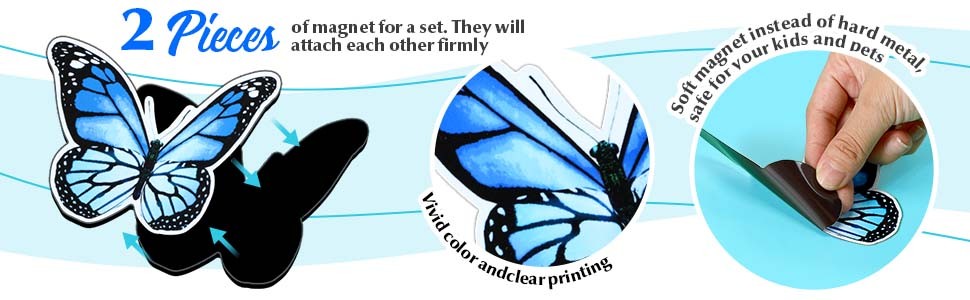 12 Pcs Hummingbird Retractable Screen Door Magnets Butterfly Dragonfly Double