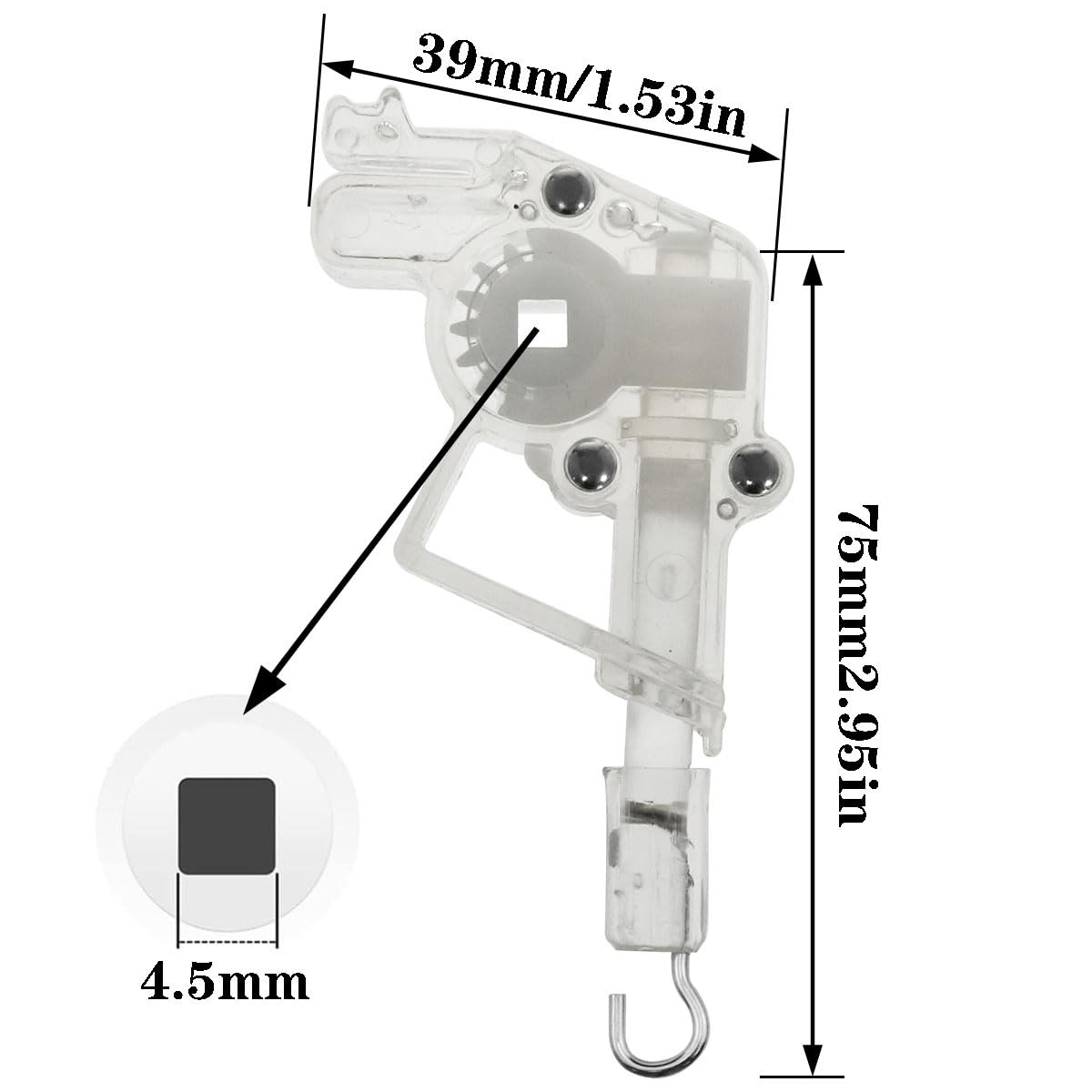 4 PCS Wand Tilter Mechanism Heavy Duty Low Profile Wand Tilter Square Gear