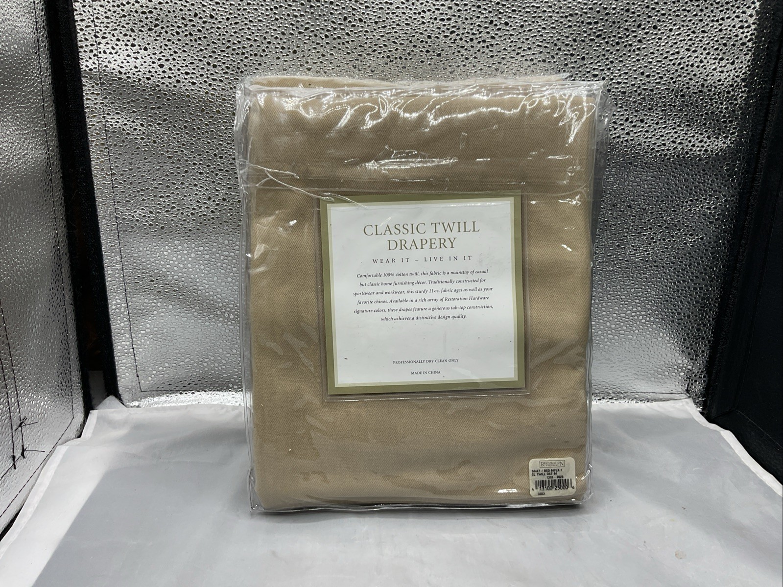 Restoration Hardware Oat 100% Cotton Curtain Drapes 2 Panels 50”x84” Tab Top