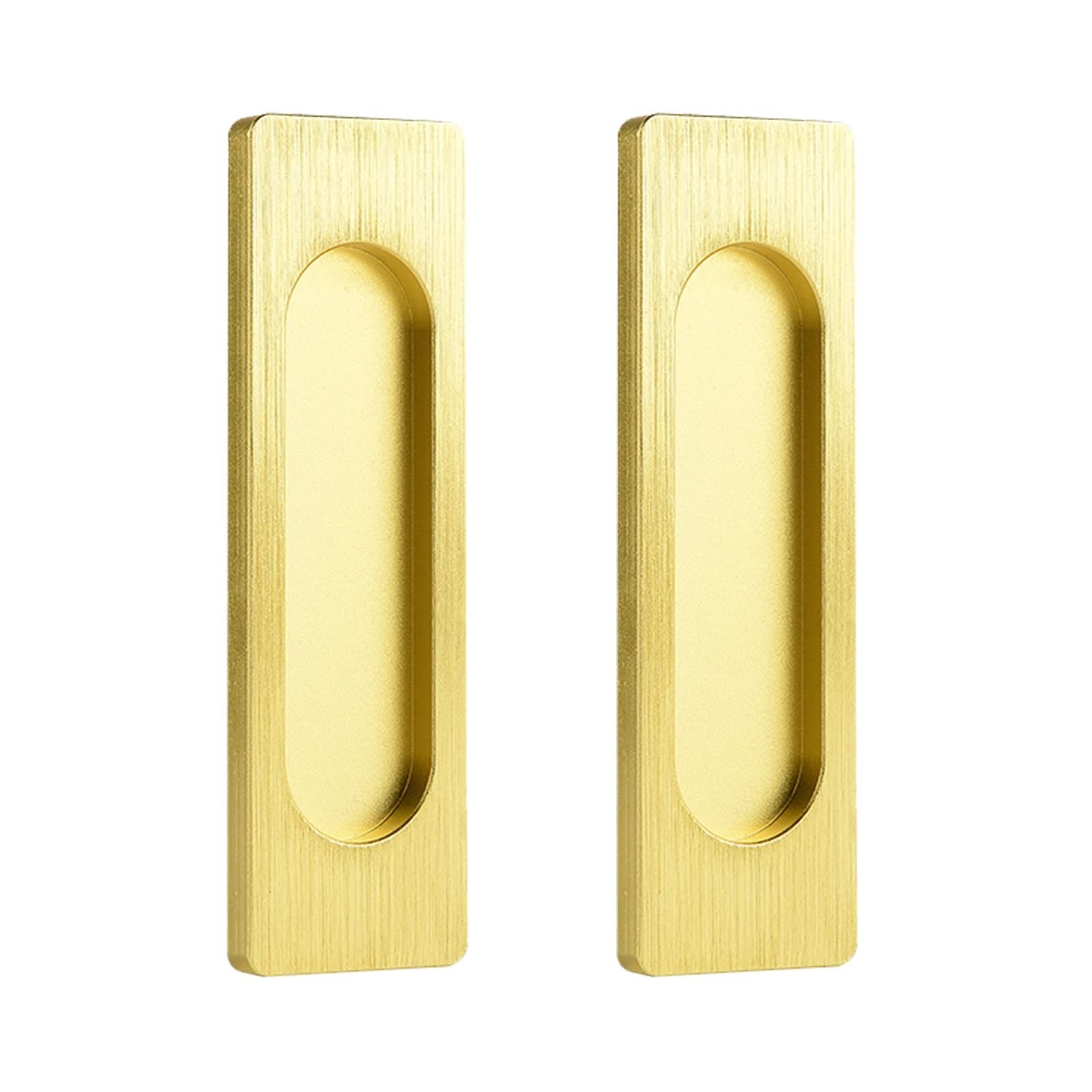 MOROBOR Self-Stick Rectangular Sliding Door Pulls, 2pcs Aluminum Alloy Flush …