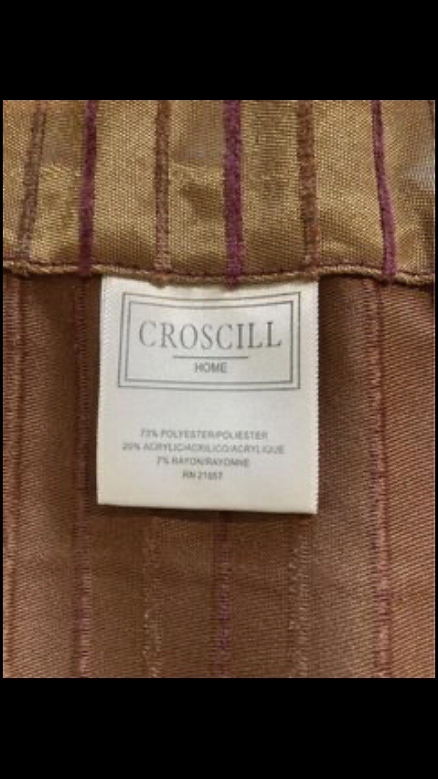 Gathered Window Valance Brown Gold Croscill Home Fashions
