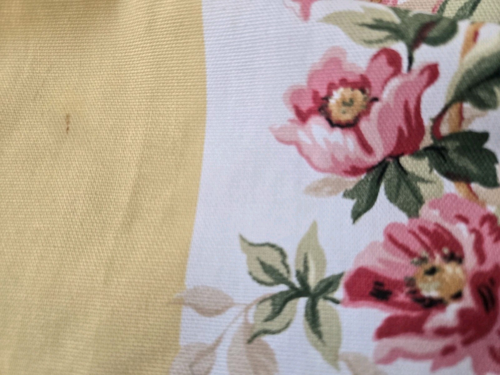 2 Custom Ralph Lauren Water Front Yellow Floral Pinch Pleat Drapes W41xL93