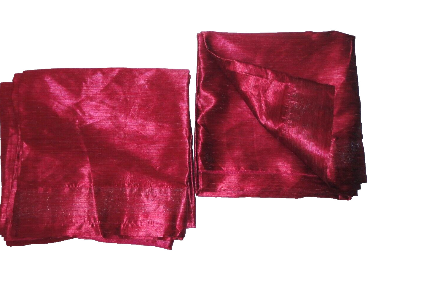 IKEA FELICIA SHINY metallic MAGENTA (2) UNLINED DRAPERY PANELS 56X104 100% POLY