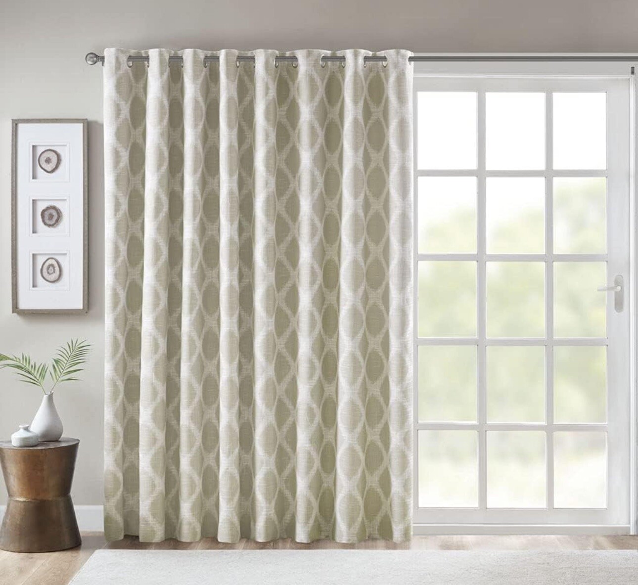 SunSmart Modern Printed Blackout Patio Curtain 100″W x 84″L