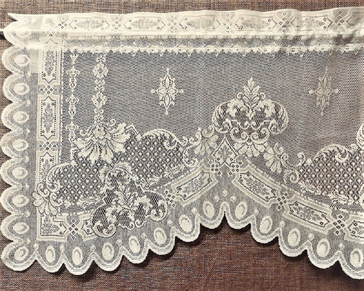 Versaille Lace Window Valance 60″ x 21″ Ecru Bedroom Livingroom Diningroom