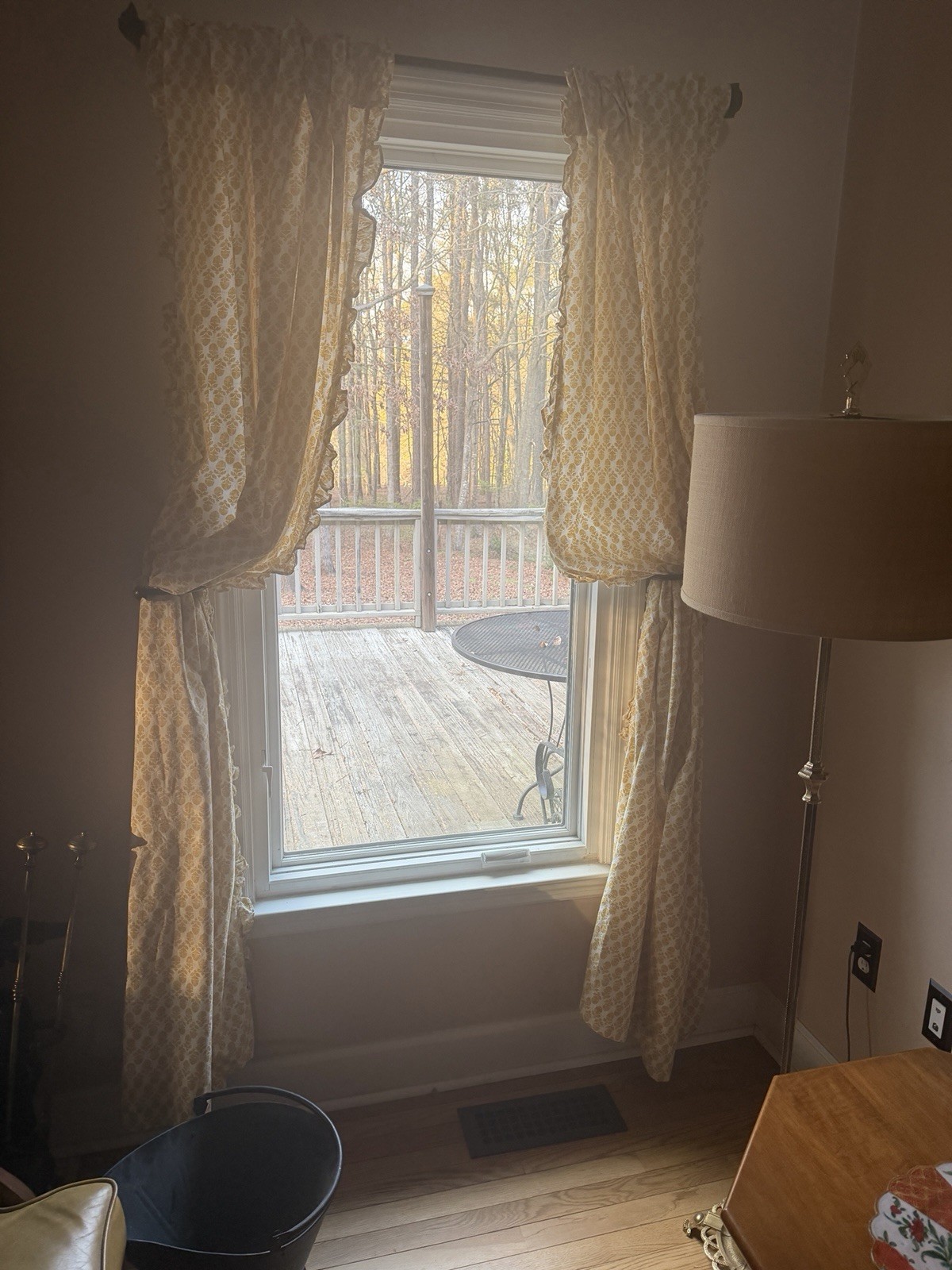 West Elm 48 x 84″ (2) Rhode Thistle Ruffle Edge Curtains , Dijon