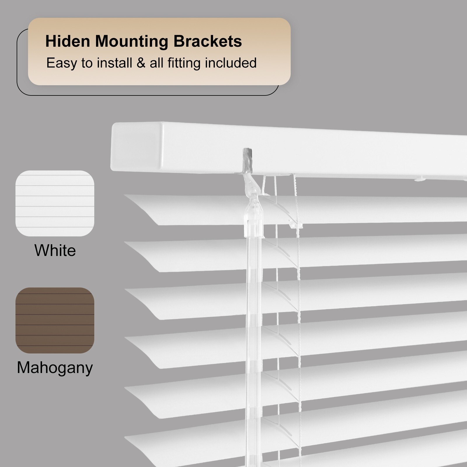 LUCKUP Cordless Mini Blinds Aluminum Venetian Blind Horizontal Window Shades