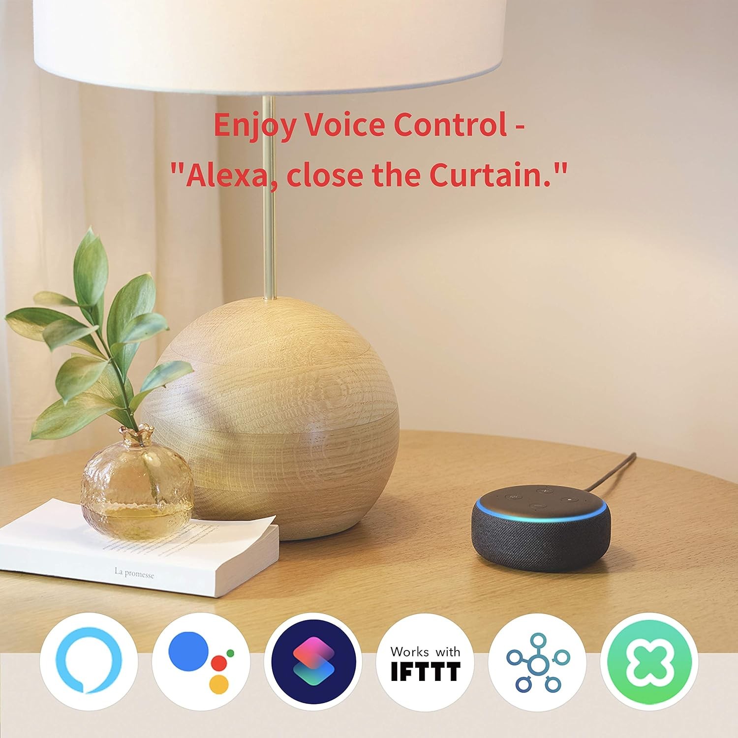 Automatic Curtain Opener Bluetooth Remote Control Smart Curtain with App / Timer