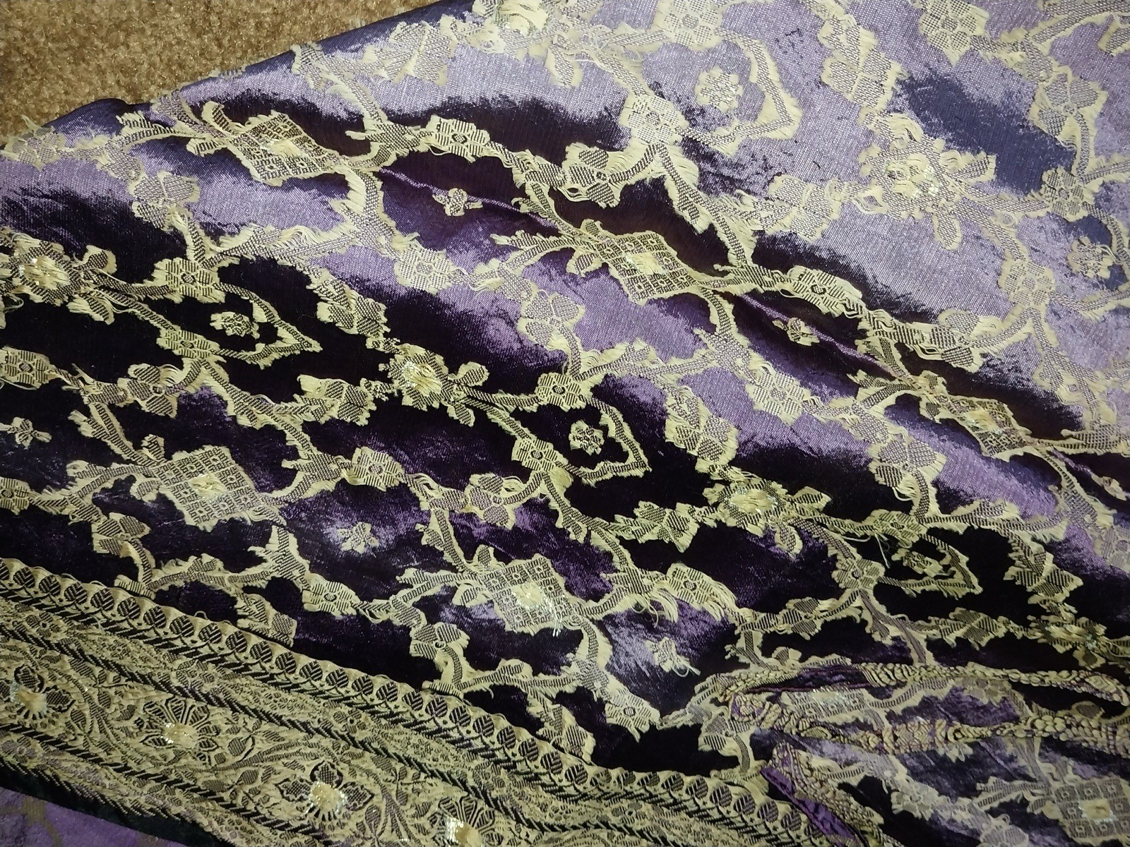 Sari Patchwork Curtain Drapes Window Decor Silk Boho Curtain Panel Set Of 8