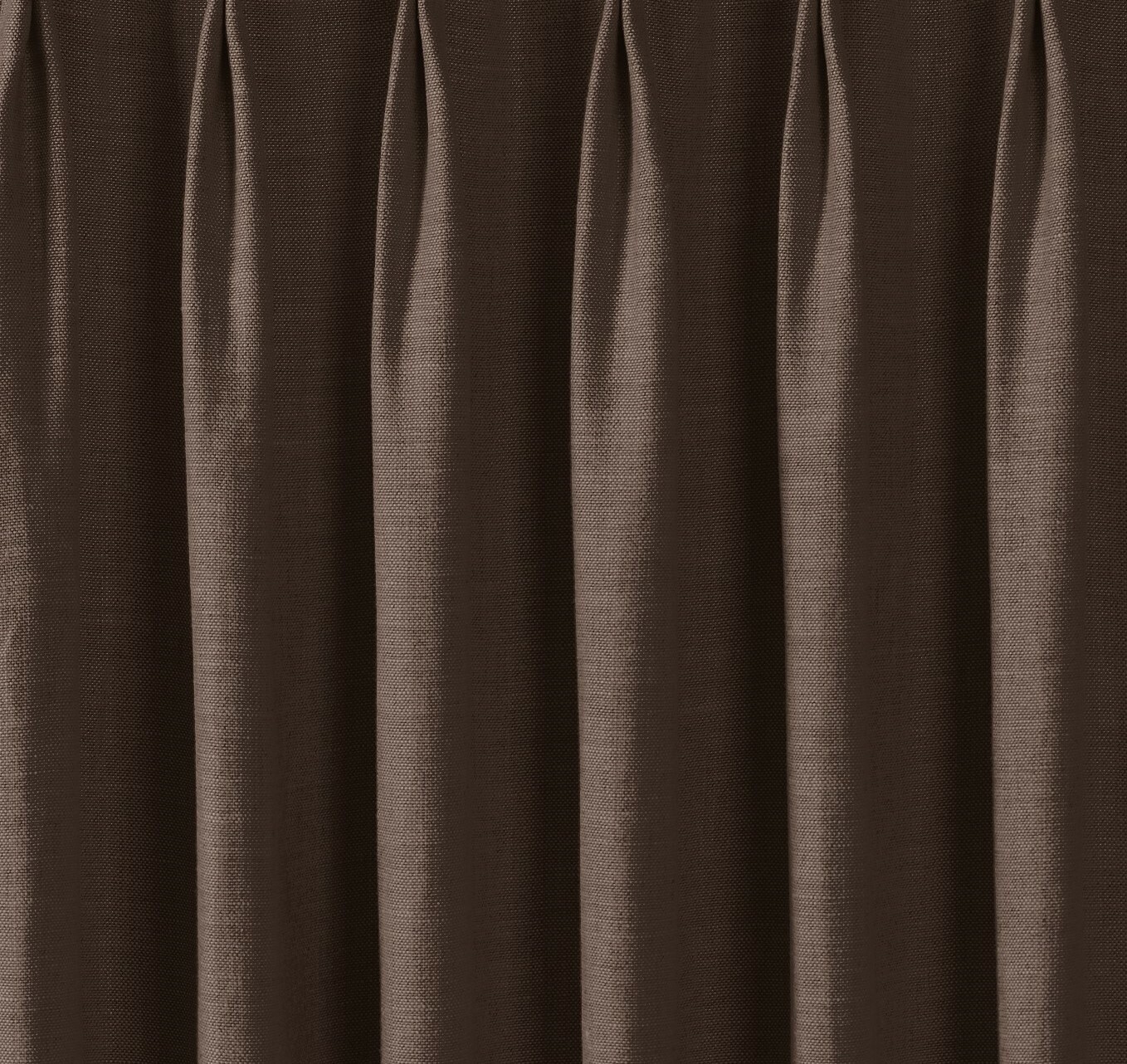 Restoration Hardware Heavyweight Textured Linen French Pleat Drape COFFEE 46×84