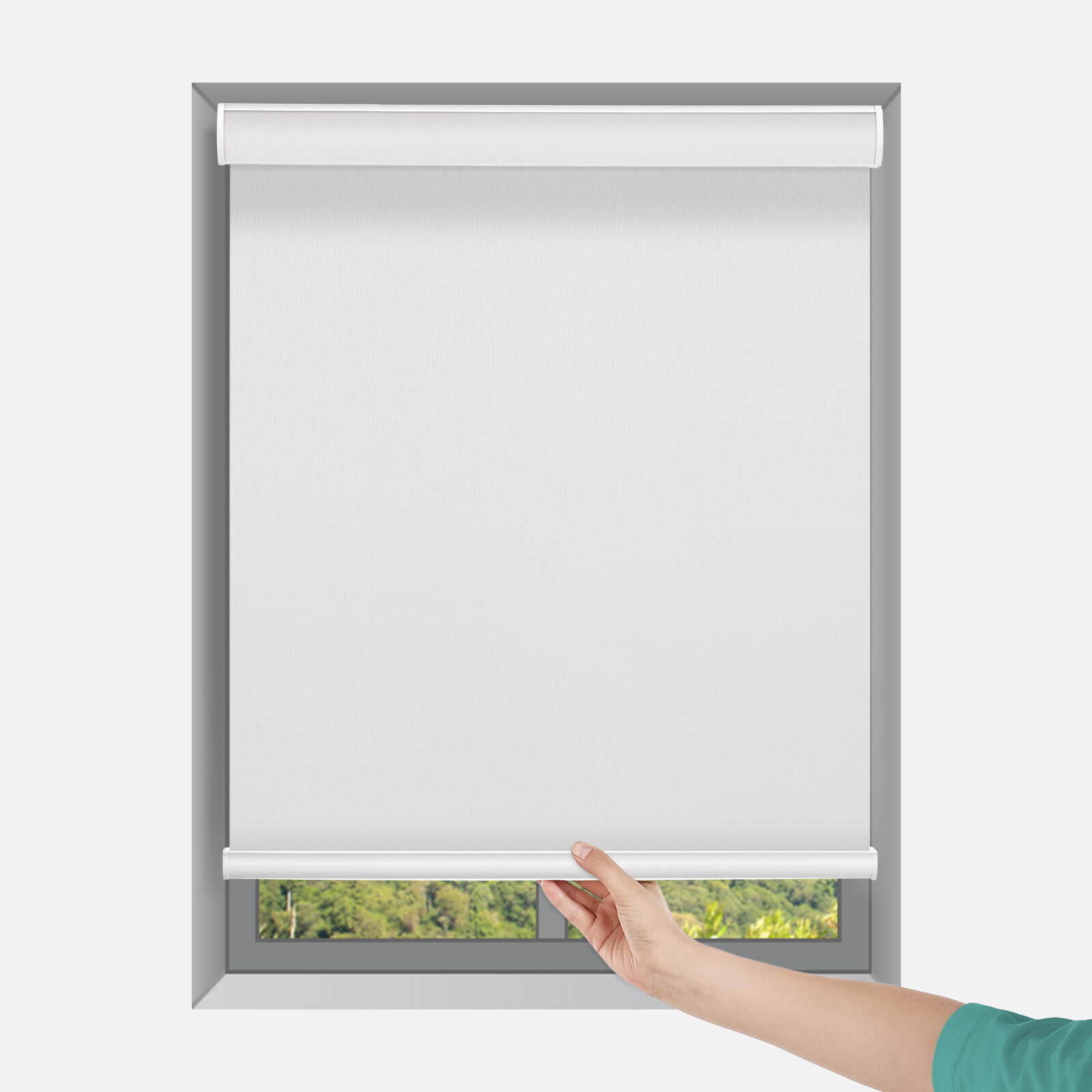 Blackout Roller Shades Window Blinds Room Darkening Waterproof Fabric Curtains