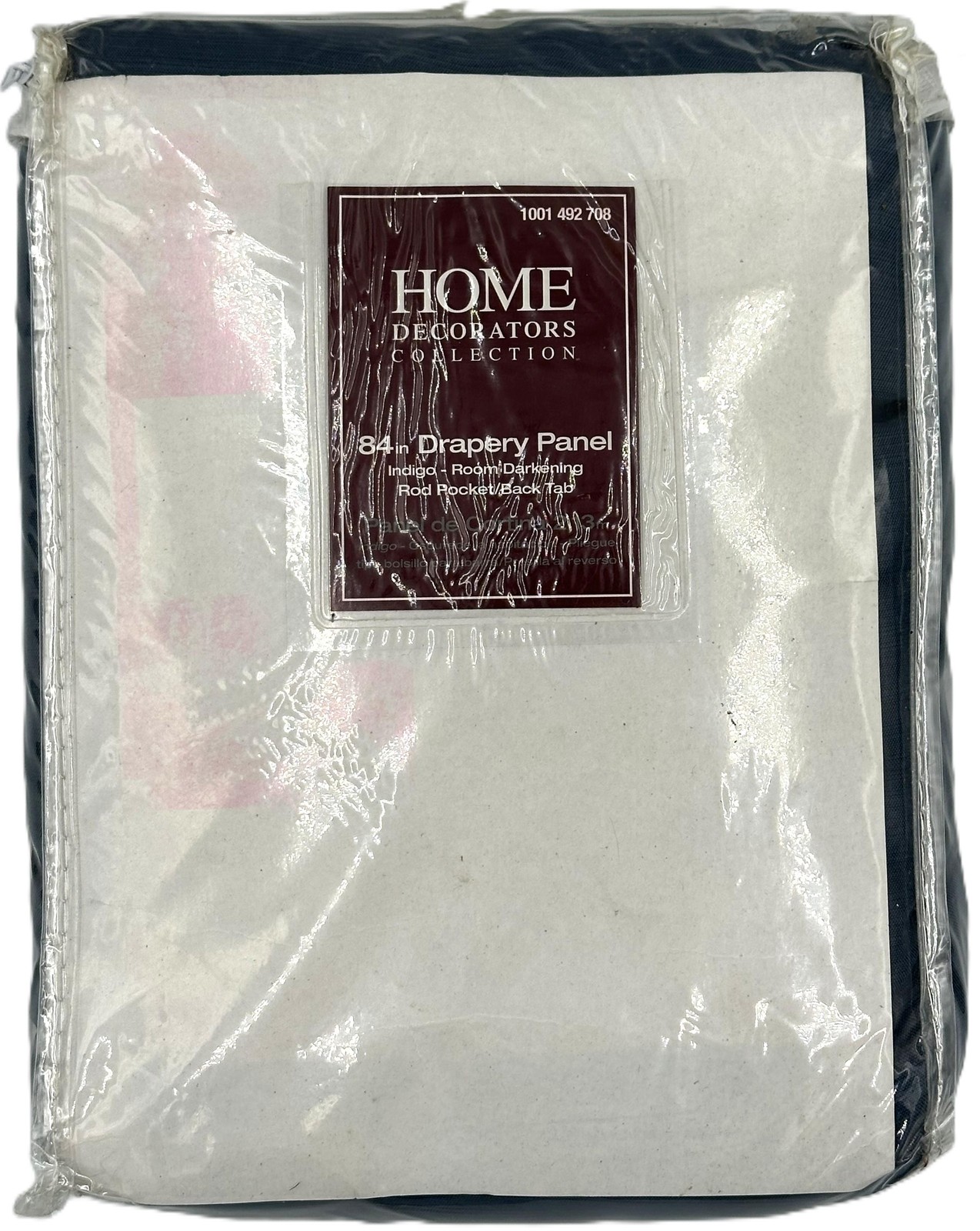 Home Decorators Indigo Solid Back Tab Room Darkening Curtain – 54in W x 84in L