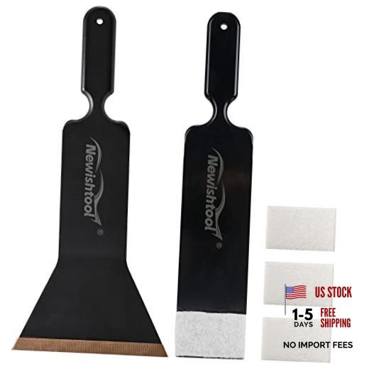 Window Tint Tools Bulldozer Squeegee Kit Wide Mouth & Scrubber Paddle Black