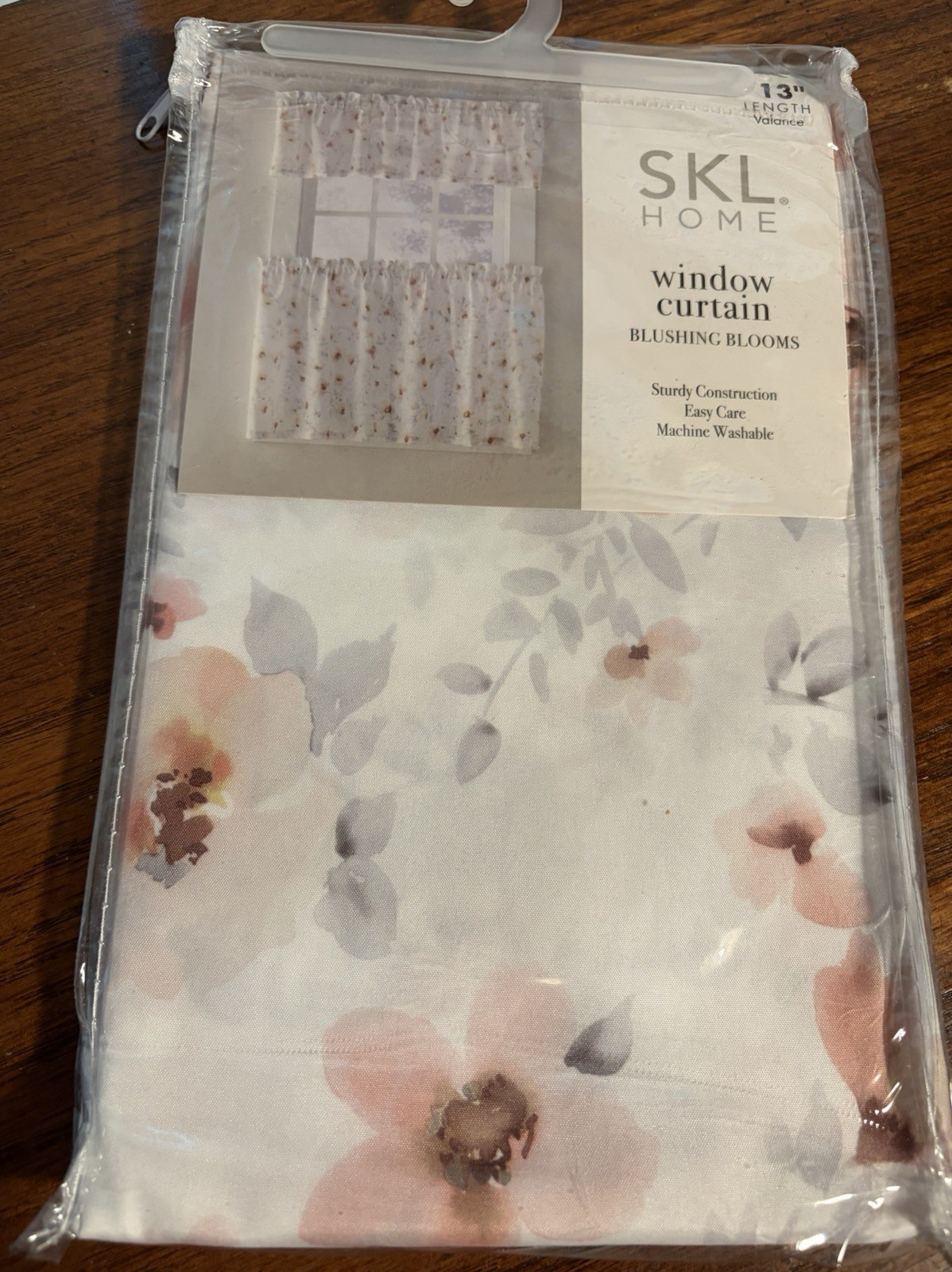 SKL Home Blushing Blooms Curtain Set 56×36 Rod Pocket Light Filtering Floral