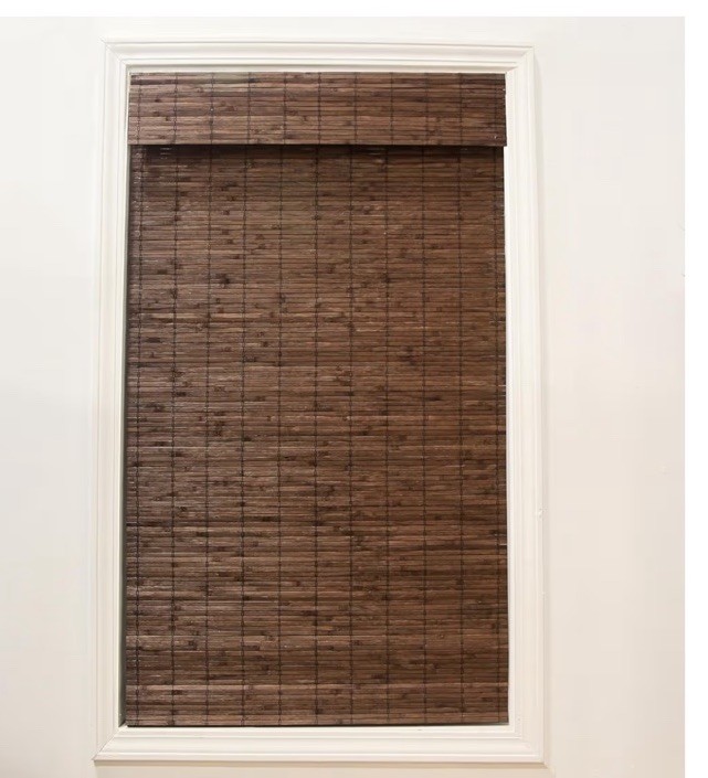 Radiance Cordless Bamboo Roman Shades — “Cocoa” — 34″ (Width) × 64″