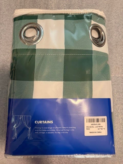 MIULEE Buffalo Plaid Curtains for Farmhouse Bedroom, Blackout Window Drapes