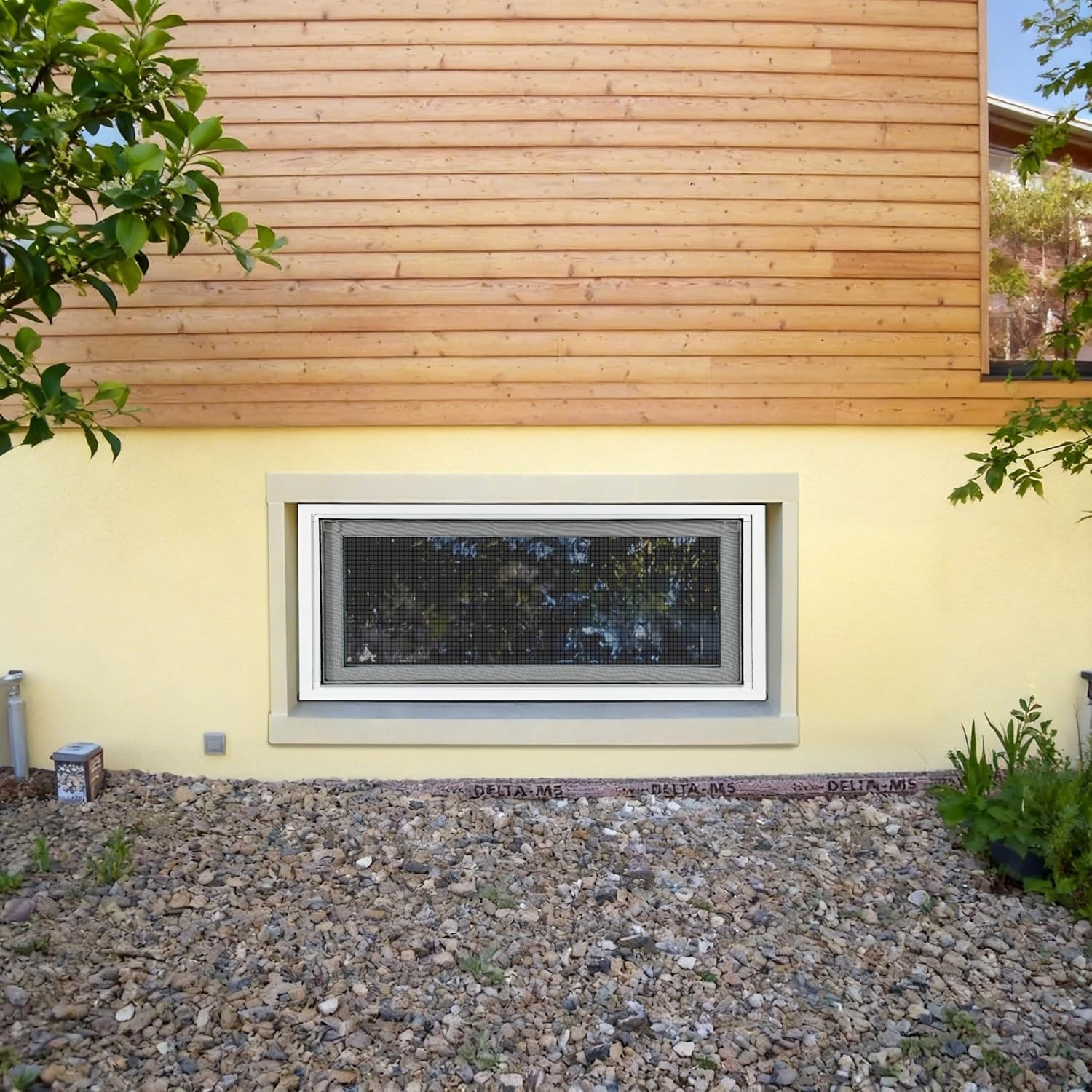 Vinyl Basement Hopper Window, Bathroom Window 32″ X 14″ White | Double Pane Insu