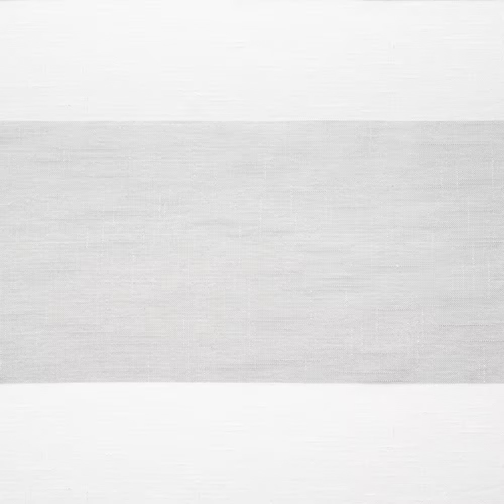 Darma Dove Grey Stripe Sheer Rod Pocket Curtain, 50 In. W X 96 In. L (Set of 2)
