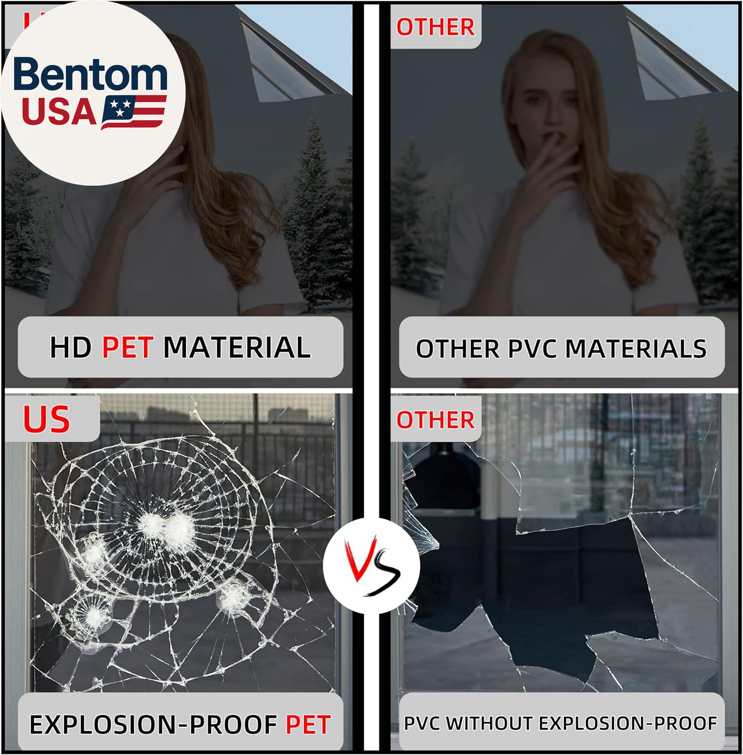 One-Way Window Privacy Film with Installation Tools,Premium PET Material,Heat Co