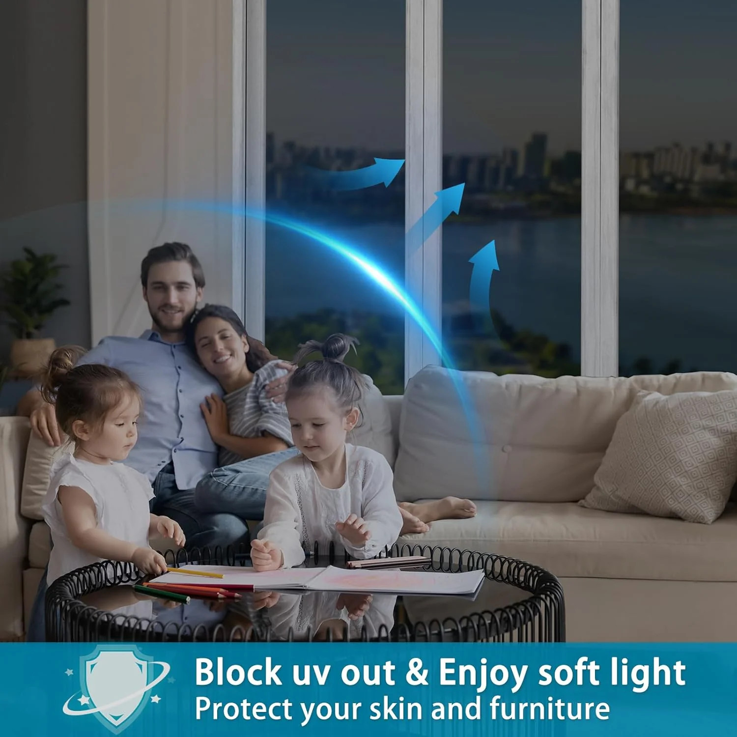 Window Privacy Film See Out Not in Sun Blocking Anti UV Window Heat