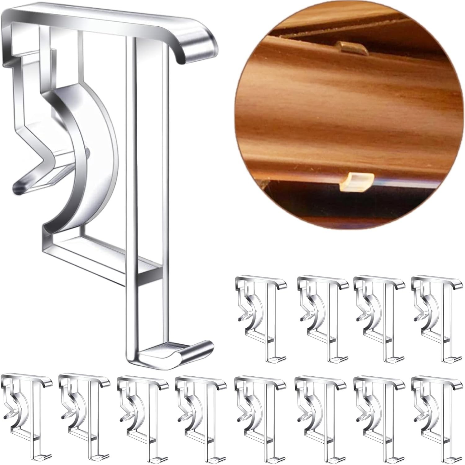 Eco-Friendly 2 Inch Valance Clips – Sturdy Plastic, Tool-Free Install, 12 Pack