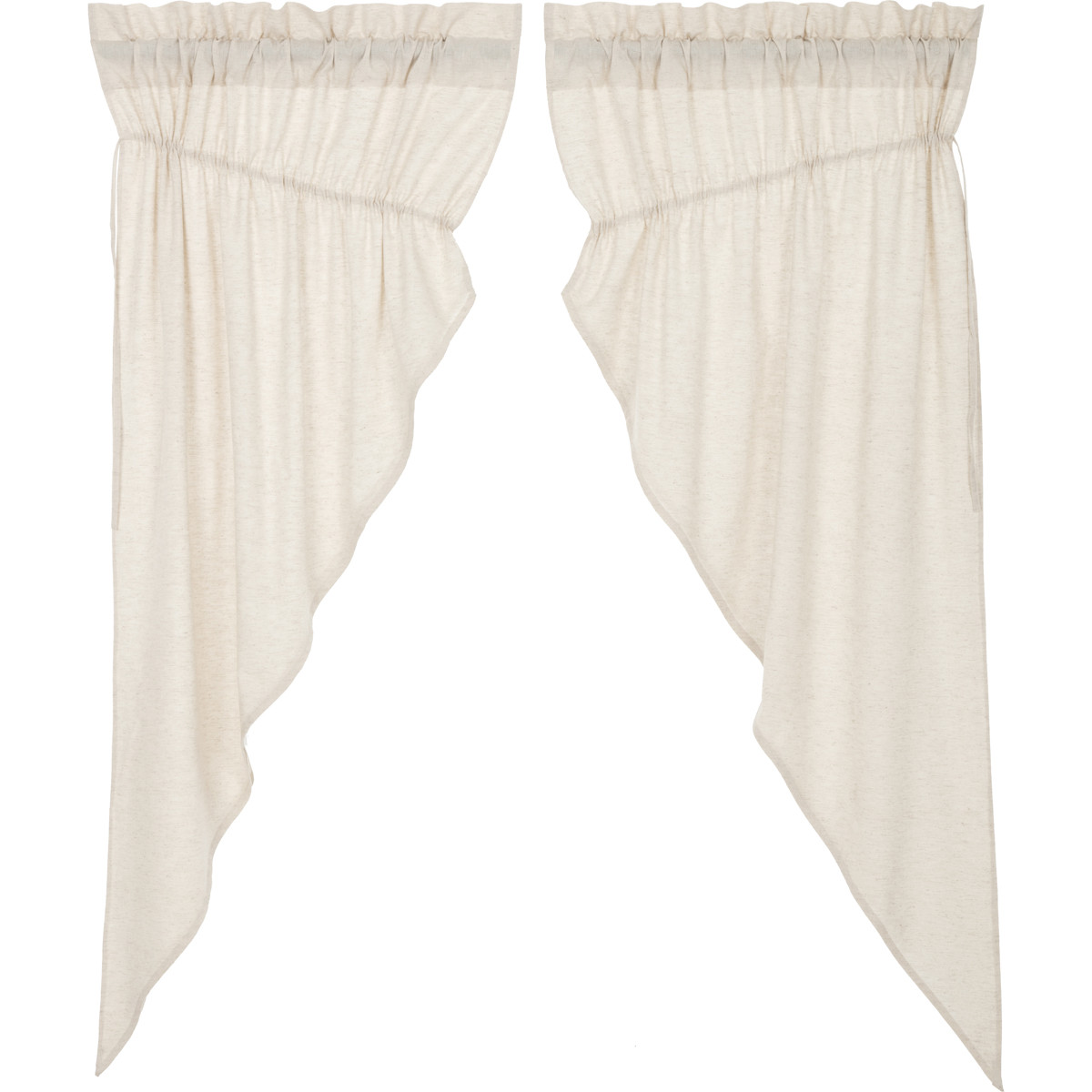 New Primitive Farmhouse SIMPLE CREAM GRAIN SACK PRAIRIE SWAGS Panel Curtains 63″