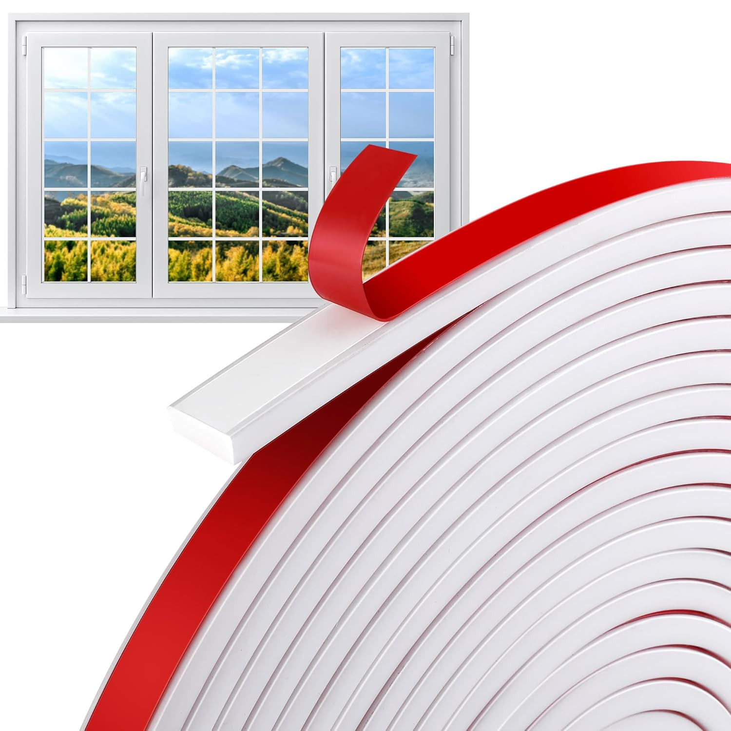 33 Ft Window Grille Inserts Grid Kit- TPE Self-Adhesive Peel and Stick Trim Mold