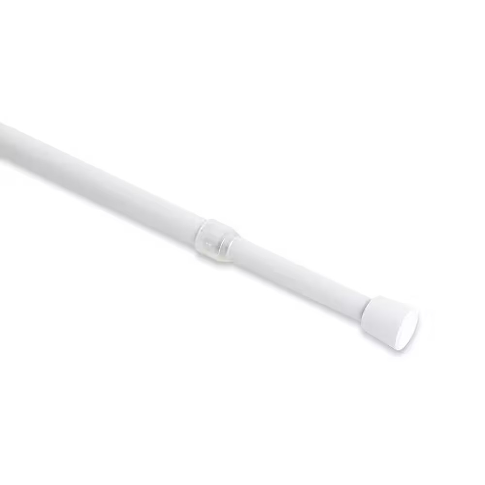 18 In. – 28 In. Tension Curtain Rod in White