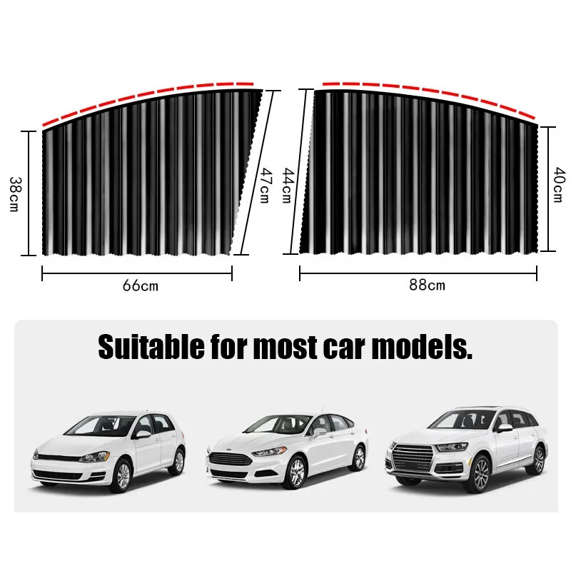 Car Sunshade Curtain Magnets Universal Front Rear Side Window Shades Curtains