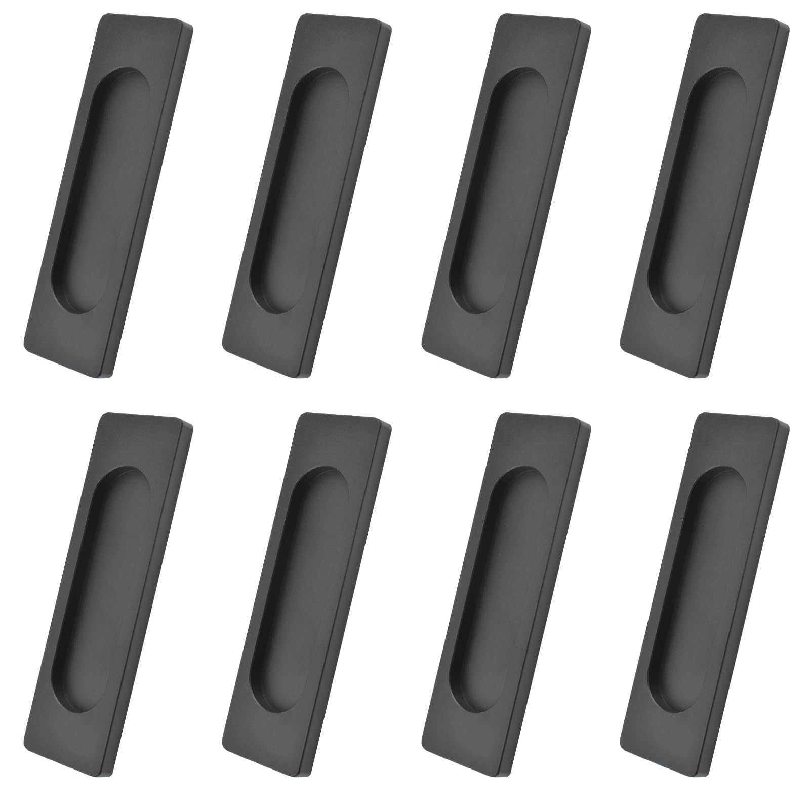 MOROBOR Self-Stick Rectangular Sliding Door Pulls, 8 pcs Aluminum Alloy Hidde…