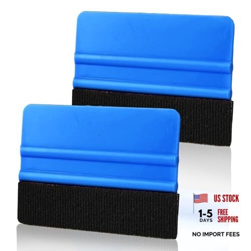 Mabor Vinyl Squeegee Tool, Blue Plastic Felt Squeegee for Vinyl Scraper for