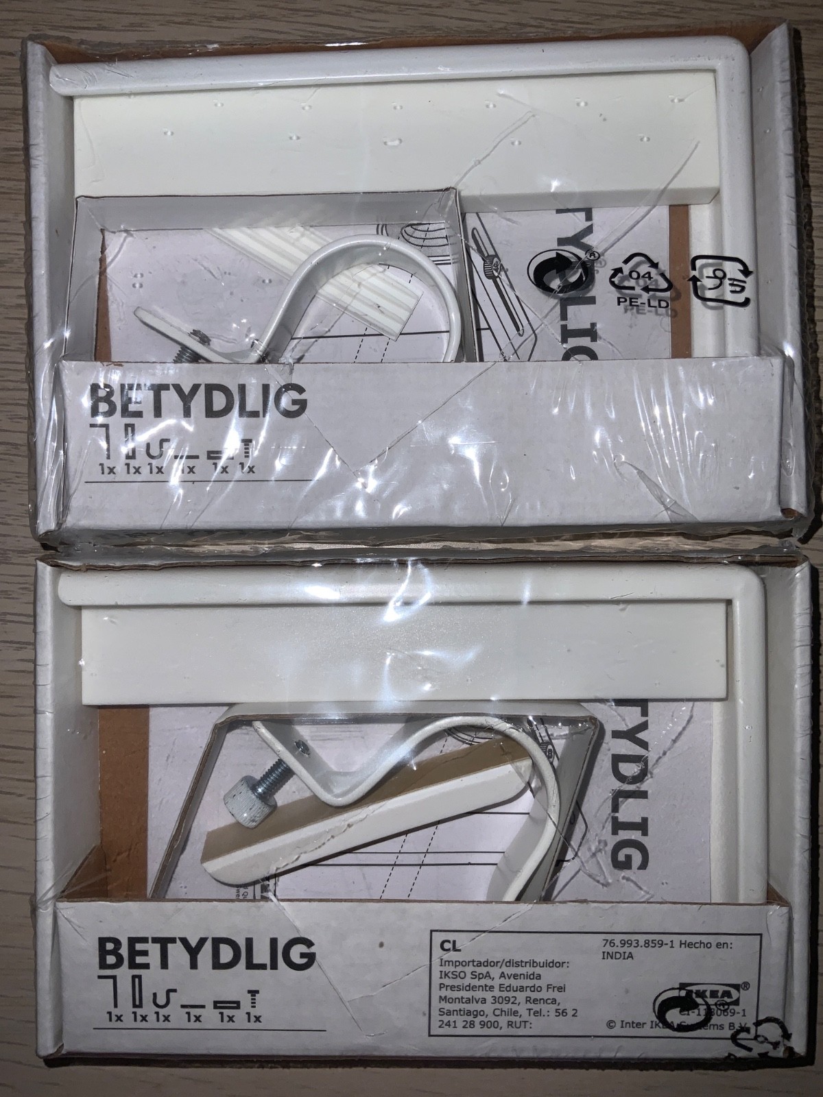 LOT Of 2 IKEA BETYDLIG WALL CEILING CURTAIN ROD HOLDERS BRACKET White 302.198.89