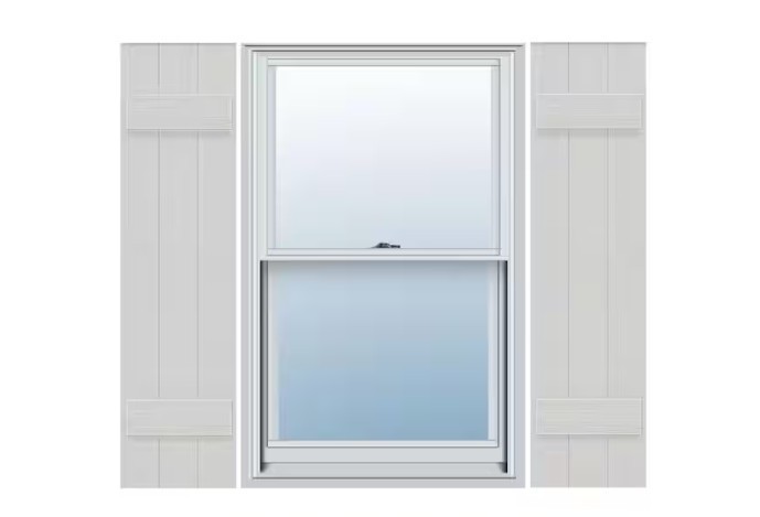 Ekena Millwork Timberthane 16.125″ W x 48″ H Joined Three Board Straight Top