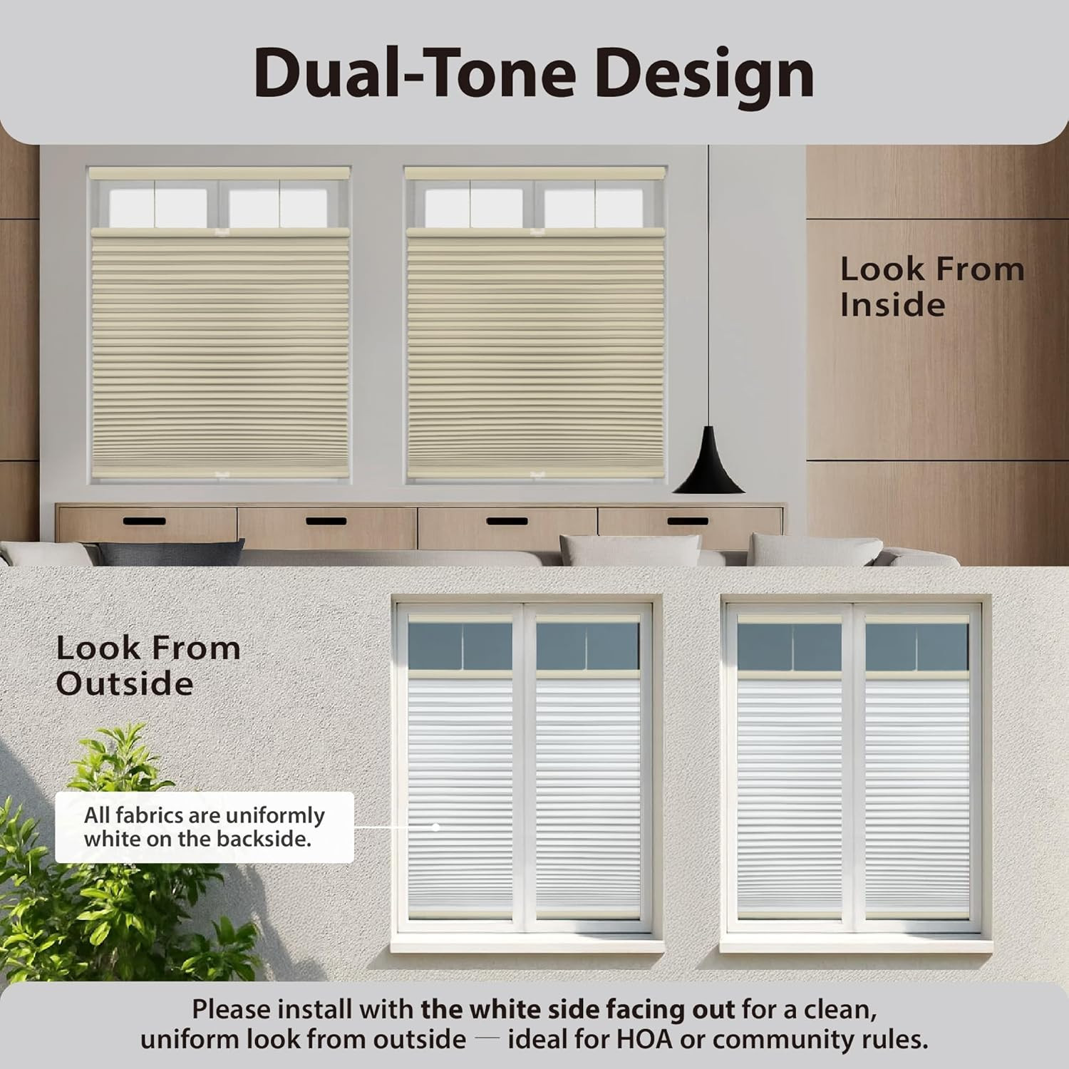 Cordless Blackout Cellular Shade, 20.5″ W x 84″ H, Alabaster, Energy Saver