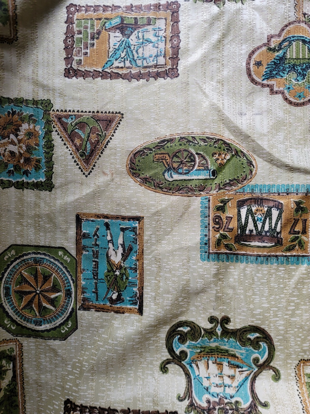 3 Curtain Panels United States Americana 1776 Theme 84″ Length