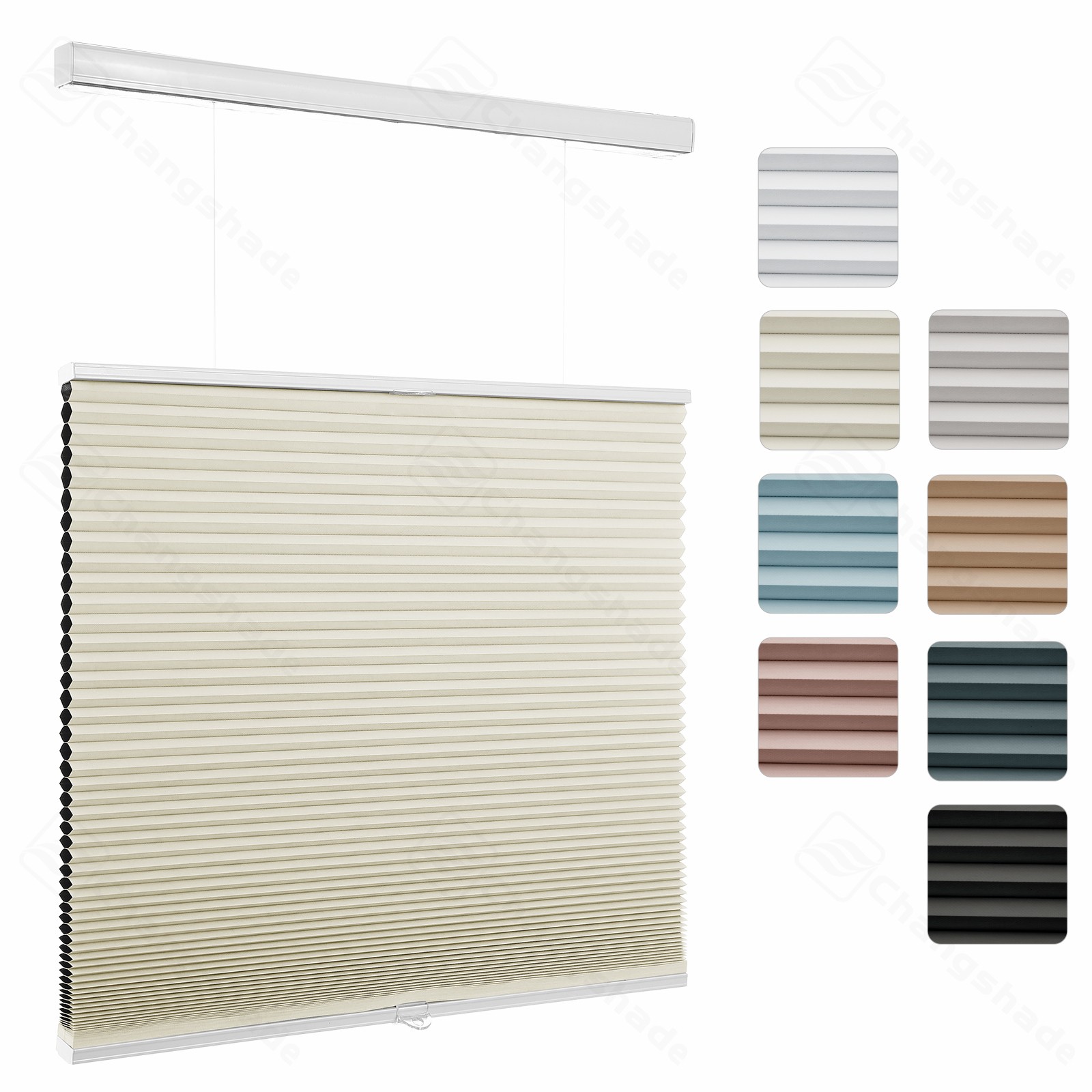 Changshade Cordless Blackout Top Down Bottom Up Cellular Shades Honeycomb Blinds
