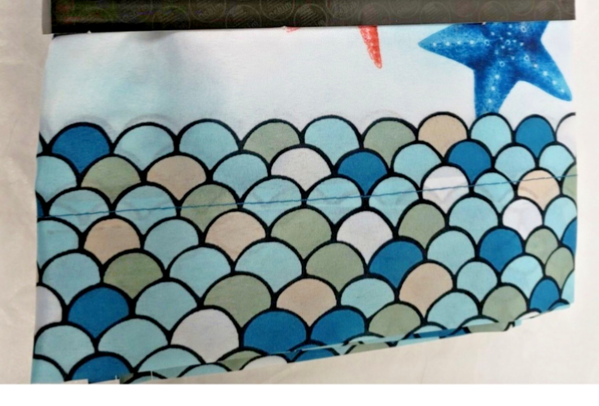 3 PC Kitchen Curtain Set COASTAL Shells Coral Sand Dollars 57”x13.5” and 36”x28”