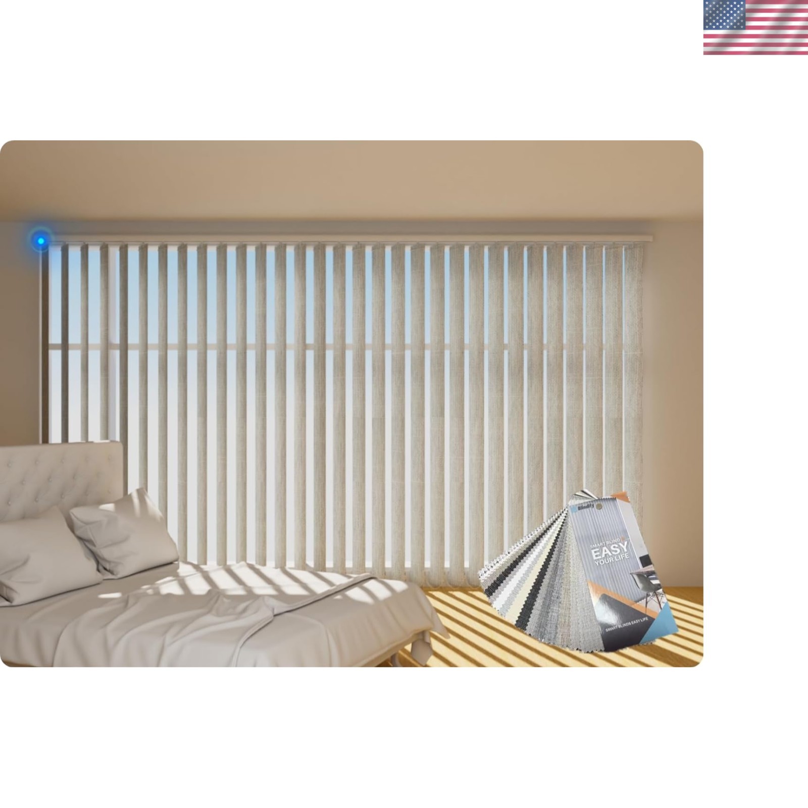Automatic Vertical Blinds – Custom Blackout Shades with Tilt Functionality