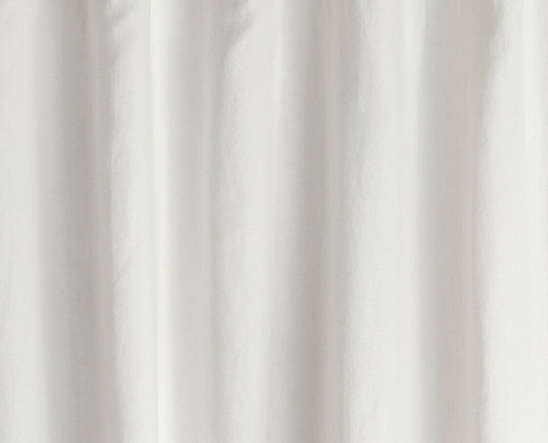 One Pottery Barn Classic Belgian Flax Linen Curtain Drape, 50″ x 84″, Ivory