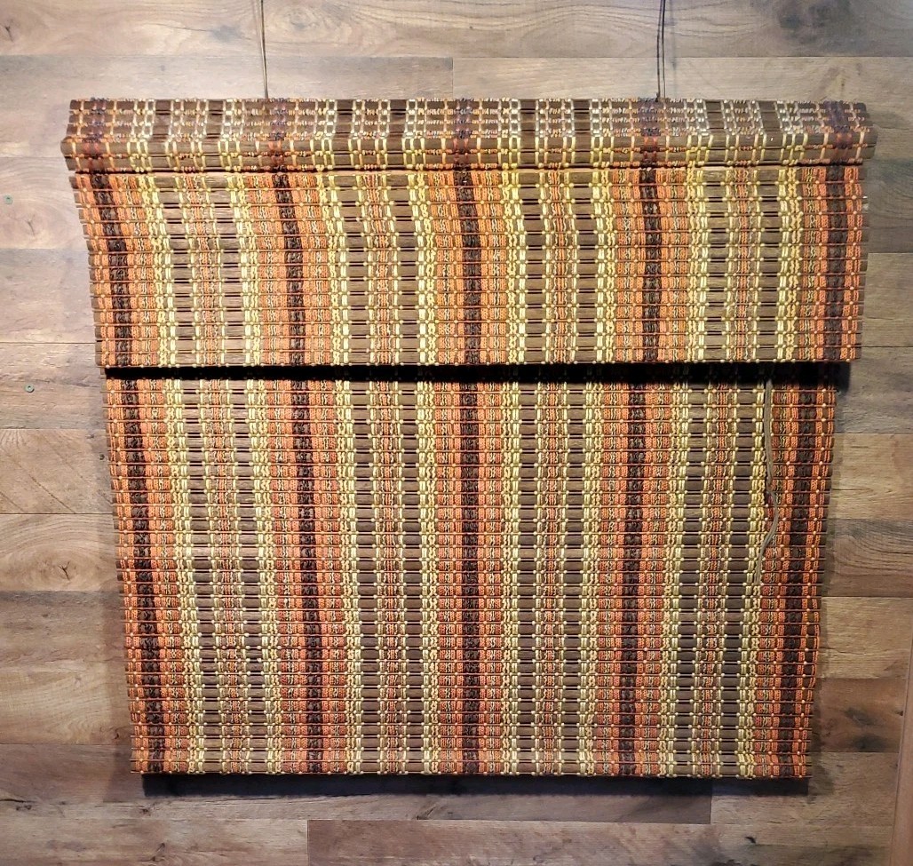Vintage 70’s Roller Window Blind Woven Fabric Excellent Condition Roseanne Style