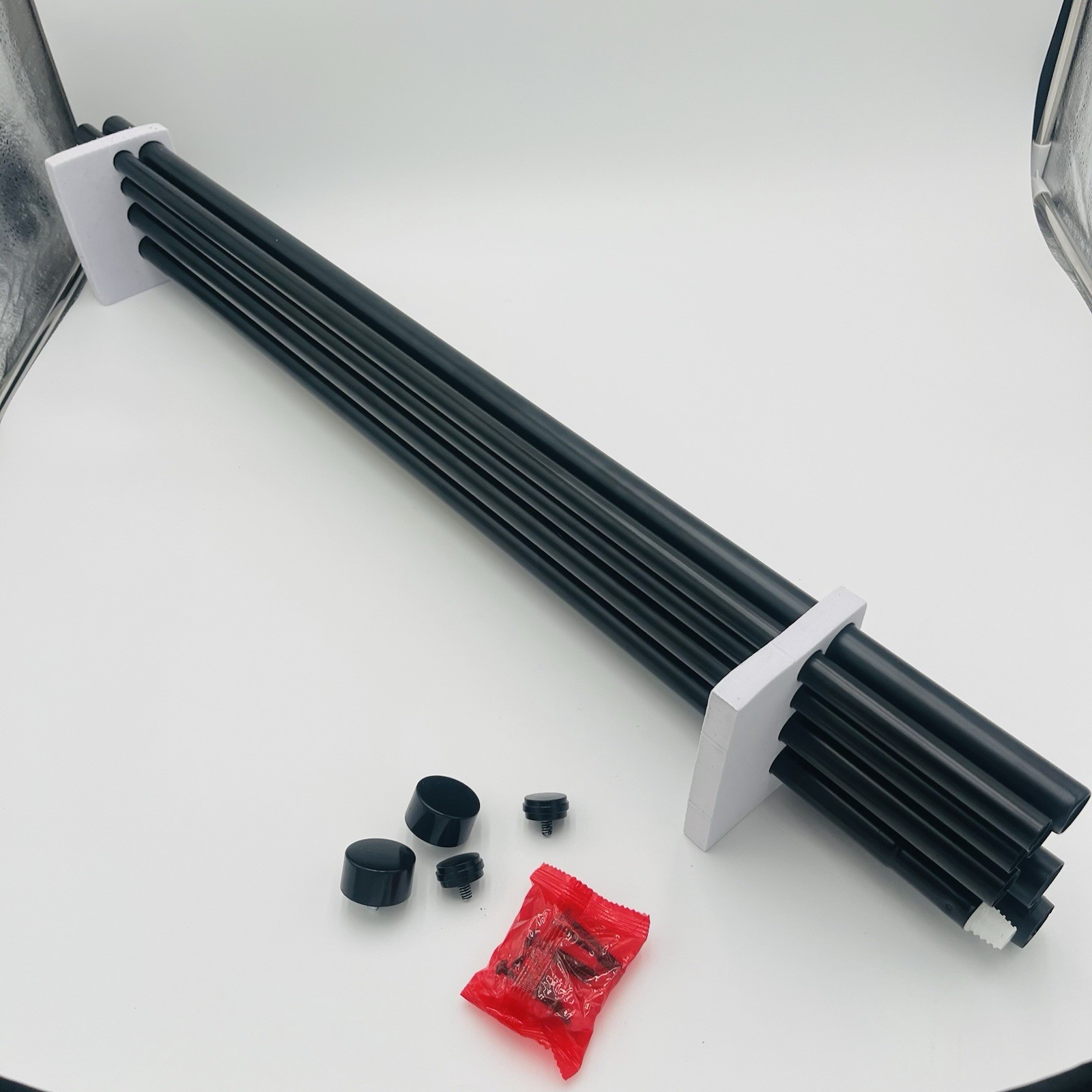 1 Inch Double Curtain Rods 66 to 120 Inches (5.5-10 Feet), Heavy 66-120″ Black
