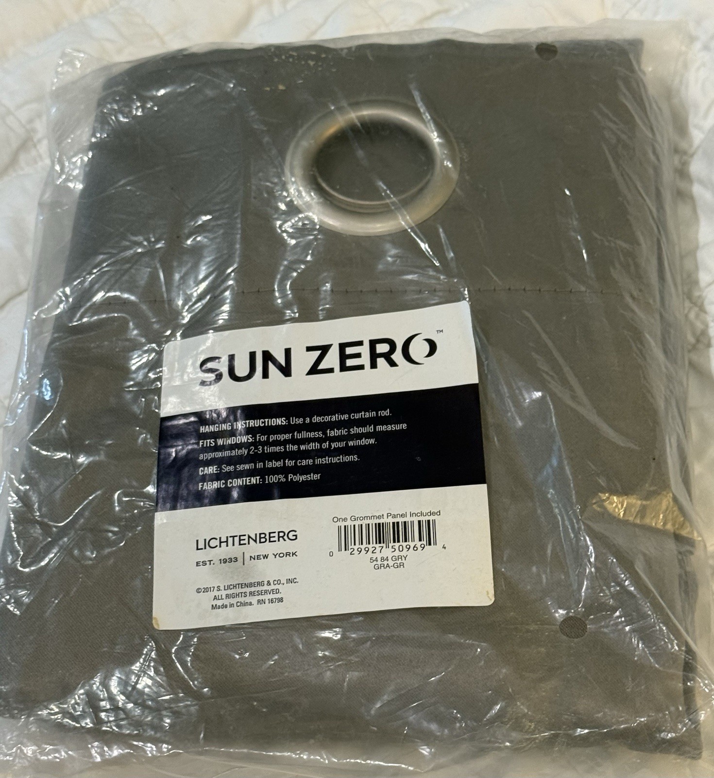 BRAND NEW! Sun Zero Lichtenberg Blackout Drapery Panels Pair 52”x 84” Gray