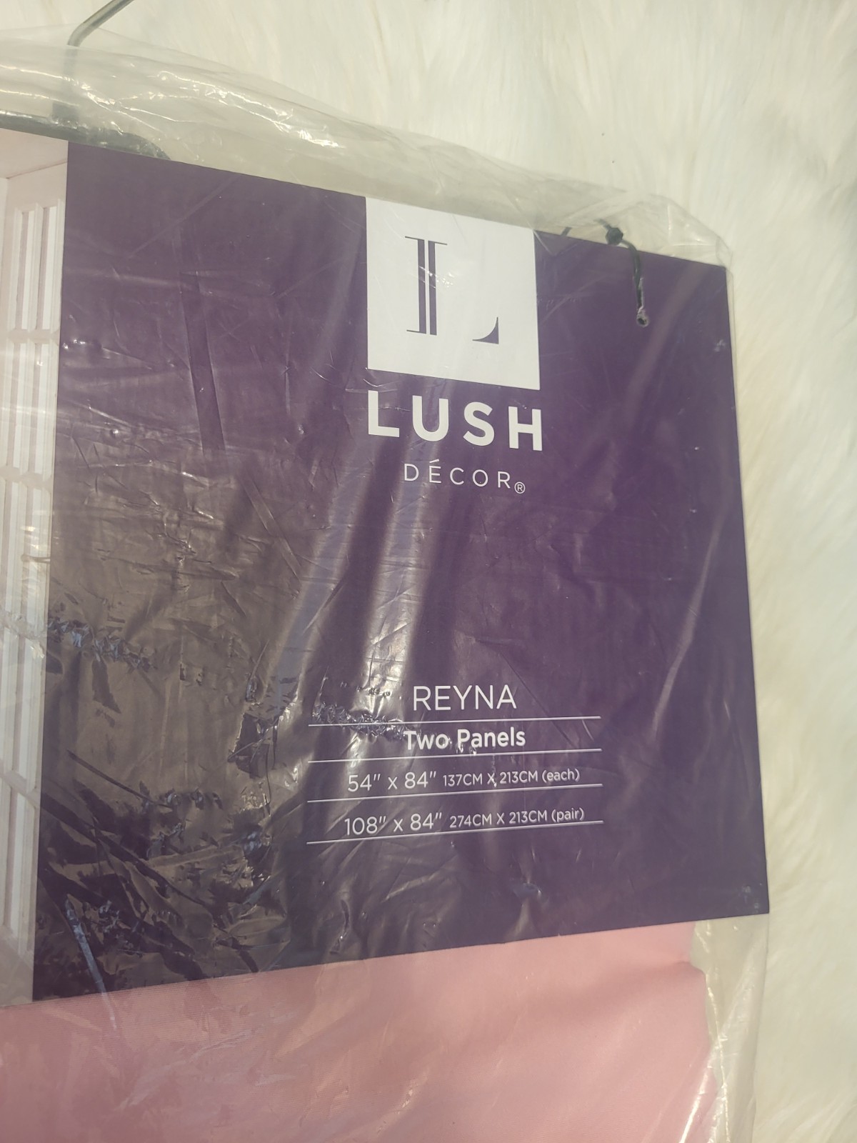 Lush Décor Reyna Pink Window Panels Two Curtains 54 x 84 in or 108 x 84 in