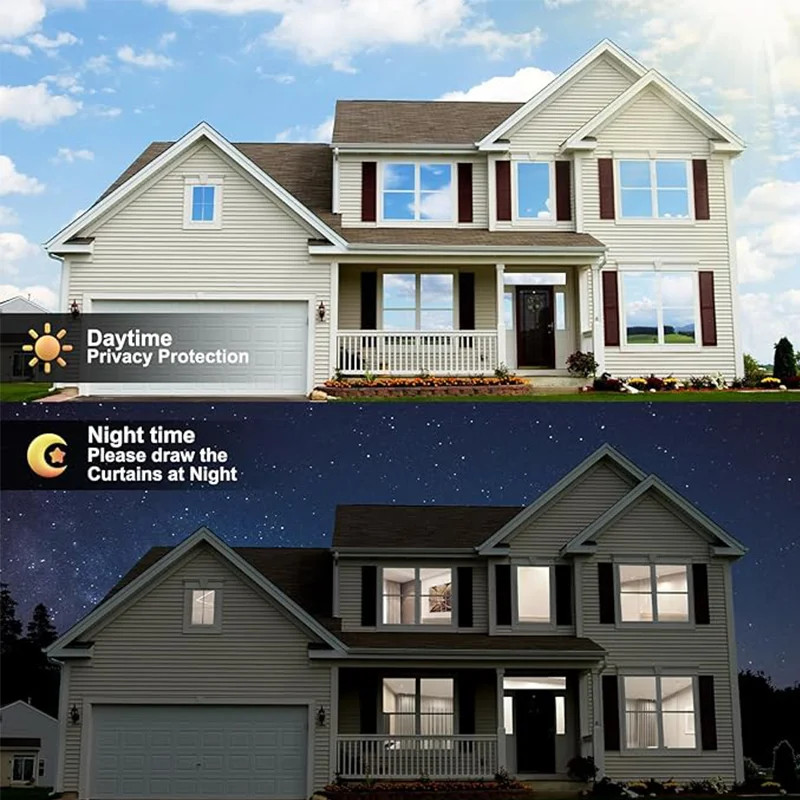 Window Privacy Film One Way Daytime Privacy Self-adhesive Vinyl Sun Blocking