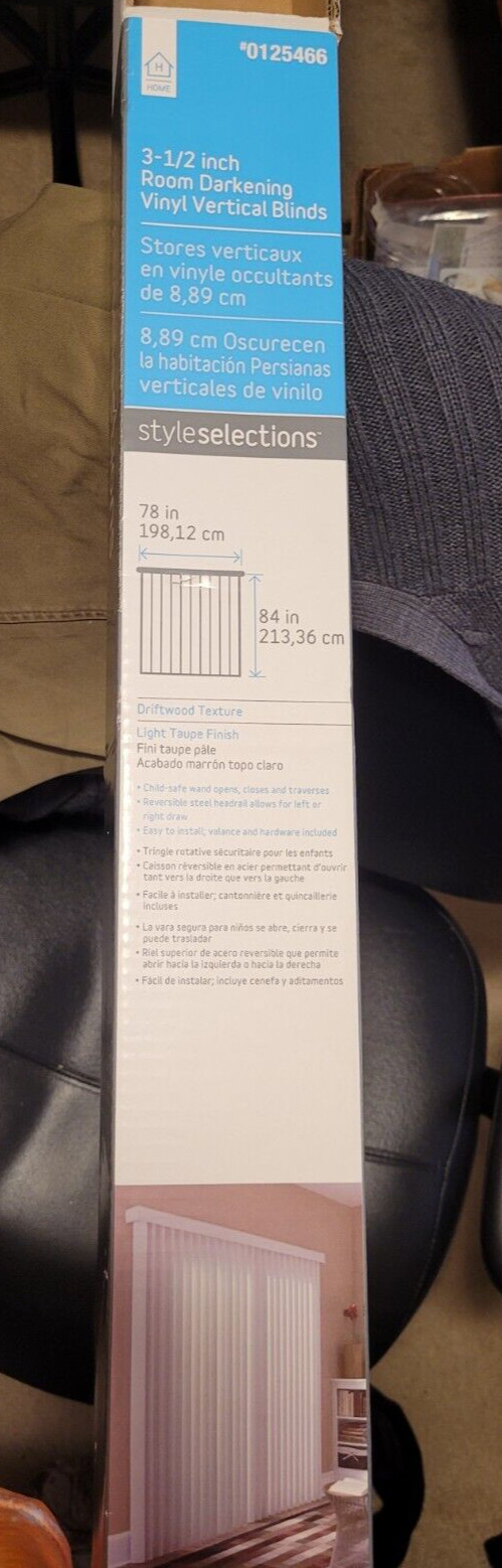 2 panels strips replacement vertical slats for door window Driftwood 84″ x 3.5″
