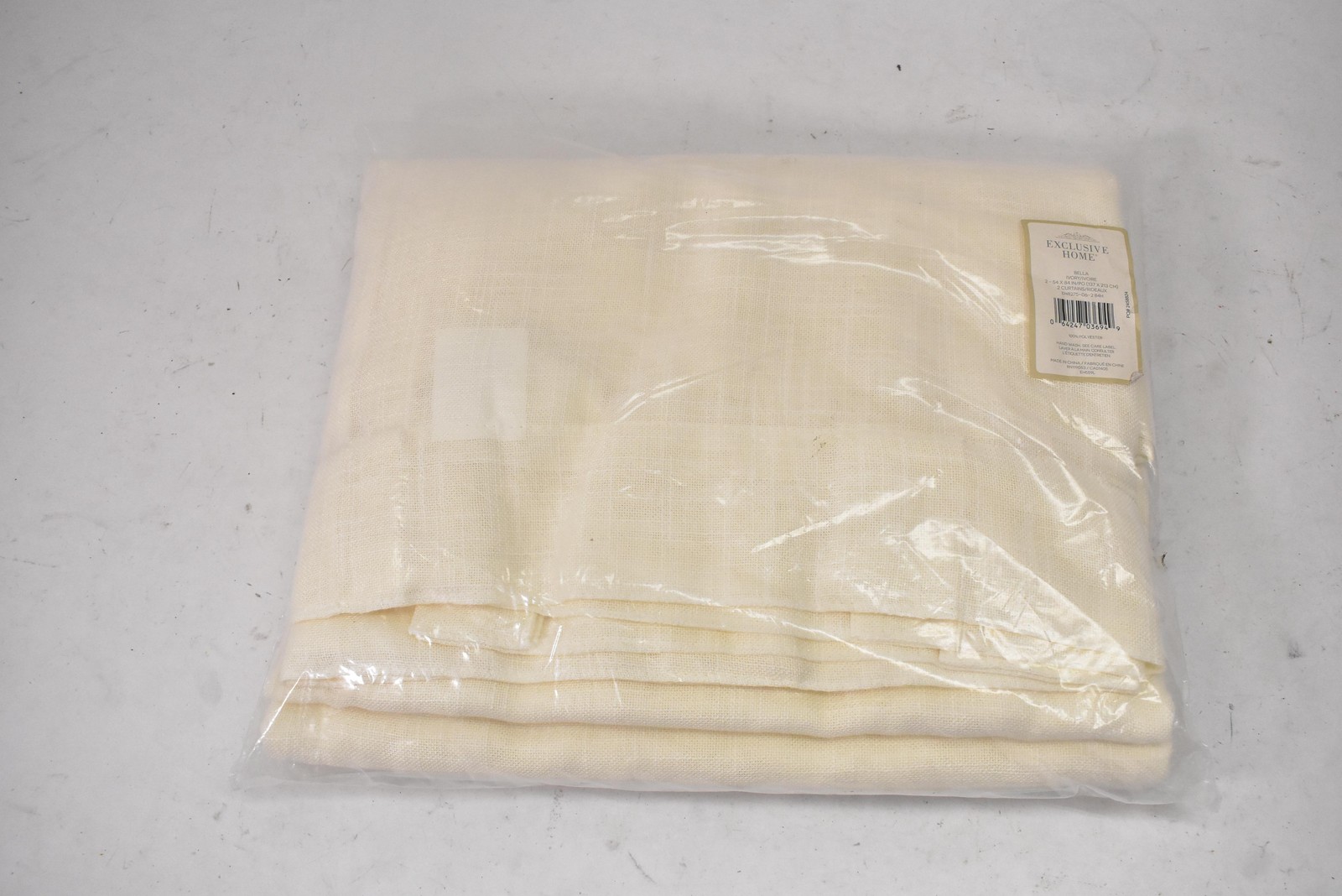 Exclusive Home Bella Curtains 2 Panels 54×84 White Beige Polyester Drapes